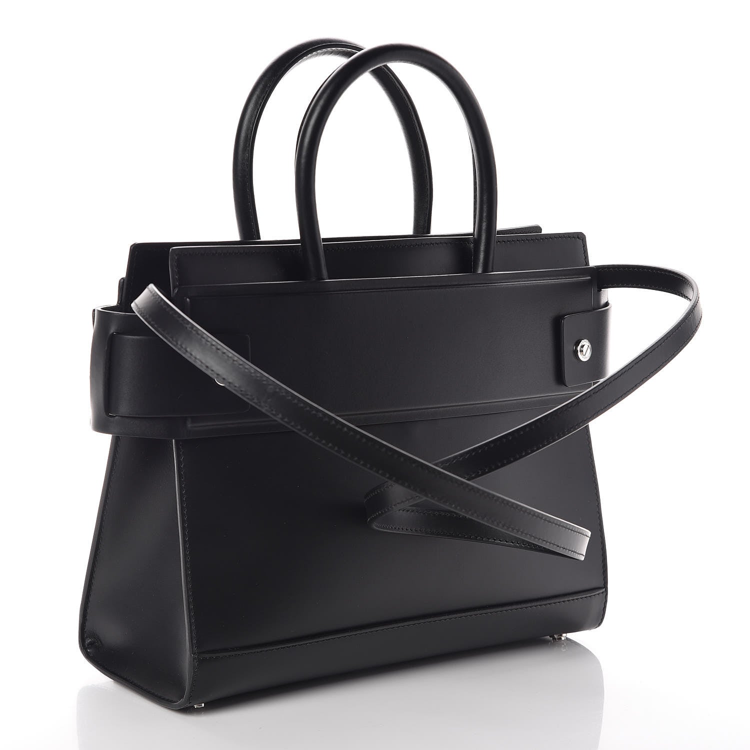 Givenchy Smooth Calfskin Small Horizon Satchel Black 3 of 8