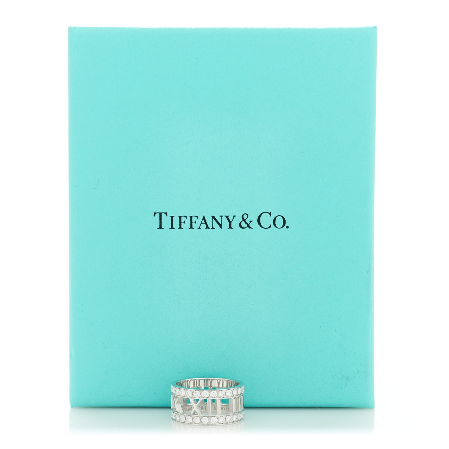 18K White Gold Diamond Wide Atlas Open Ring 47 4