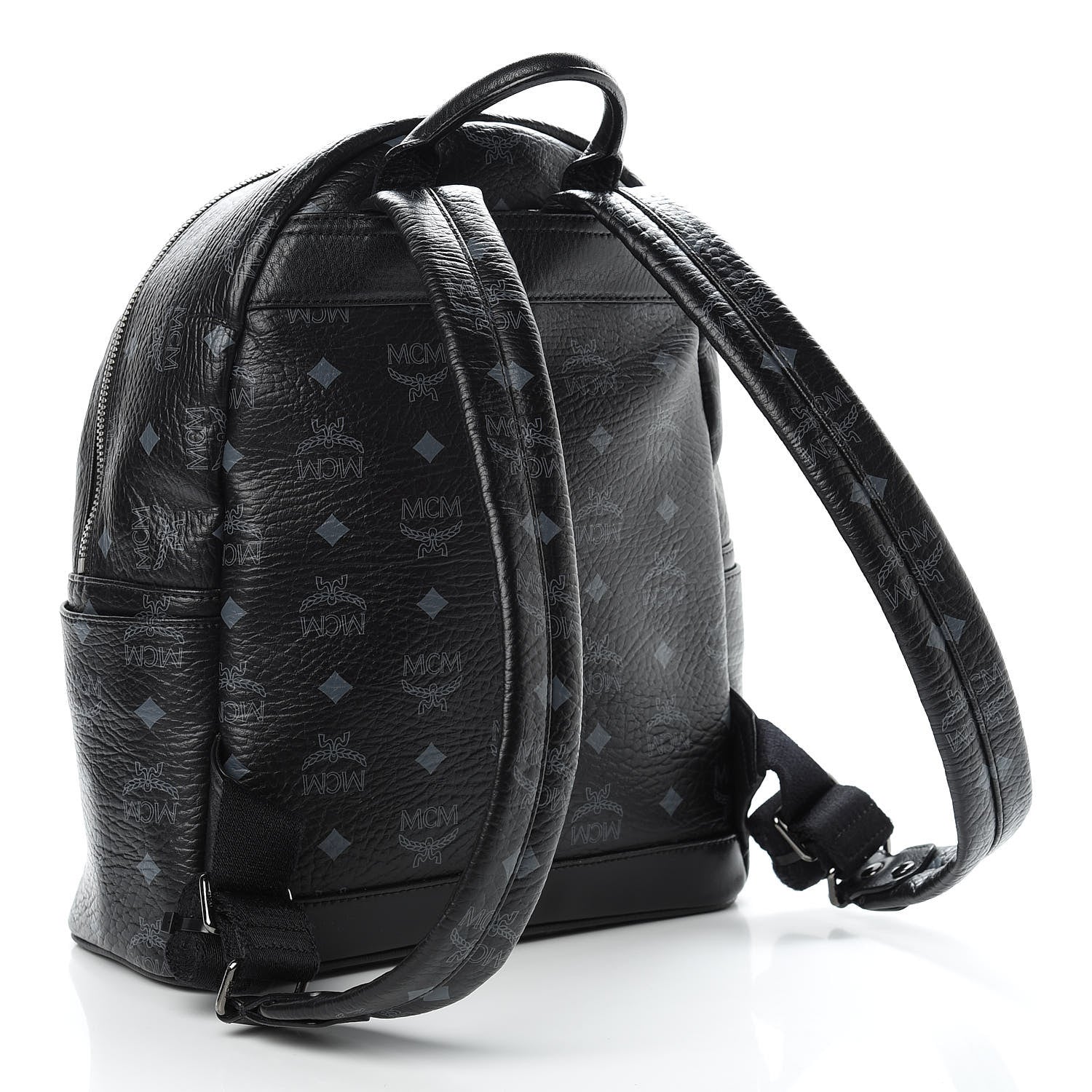 MCM Visetos Studded Small Stark Backpack Black 3 of 15