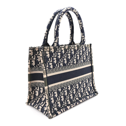 Christian Dior Oblique Small Book Tote Blue Multicolor 3 of 12