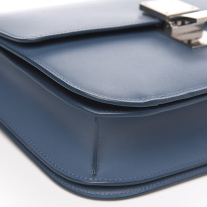 Celine Box Calfskin Medium Classic Box Flap Bag Blue Slate 8 of 11