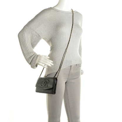 Chanel Caviar Timeless CC Wallet on Chain WOC Black 2 of 8