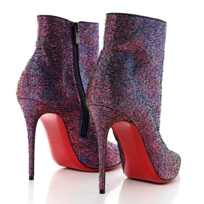 Christian Louboutin Satin So Kate Starlight Booty 100 Ankle Boots 38 Purple Multicolor 4 of 8
