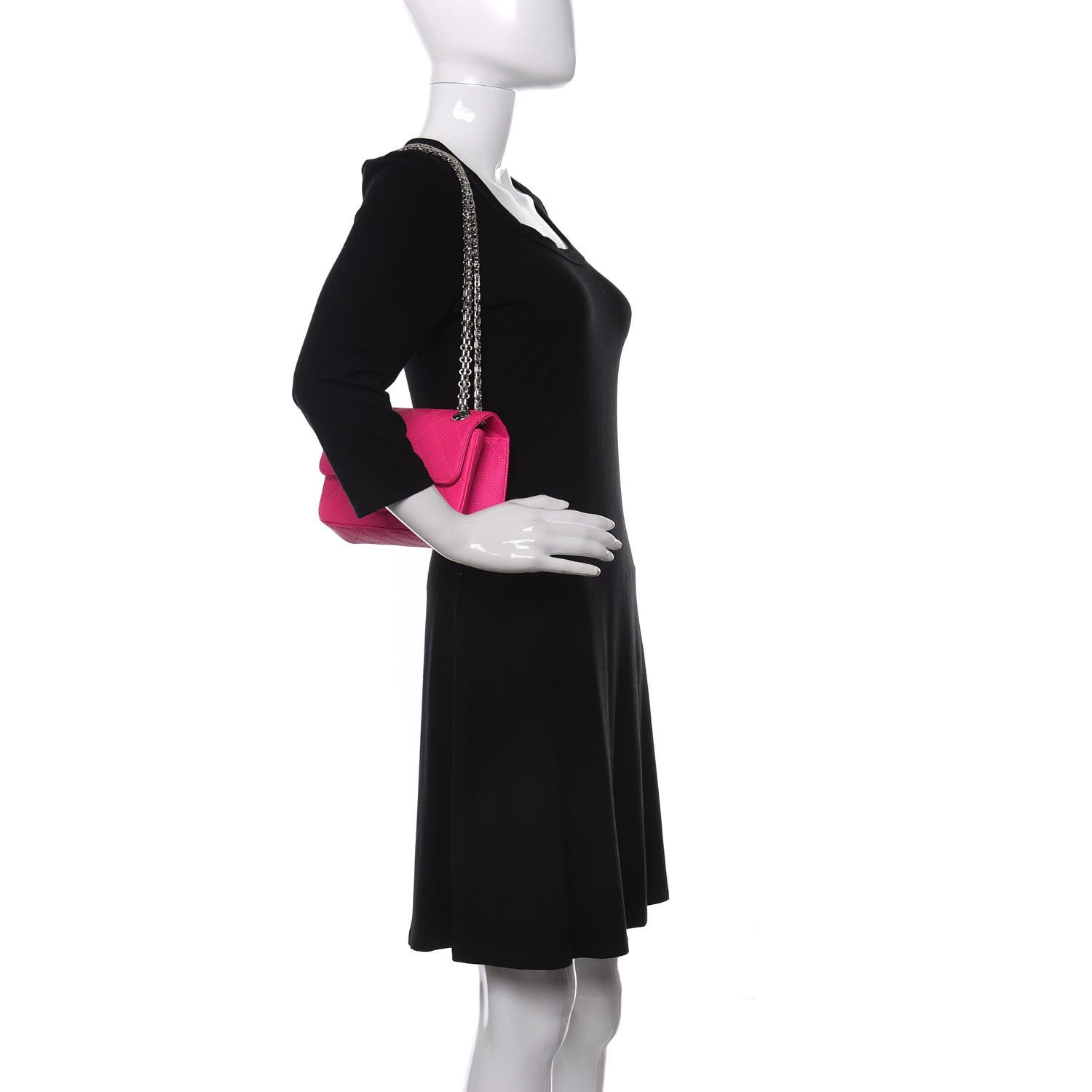 Chanel Goatskin Quilted 2.55 Reissue Mini Flap Fluorescent Pink 2 of 10