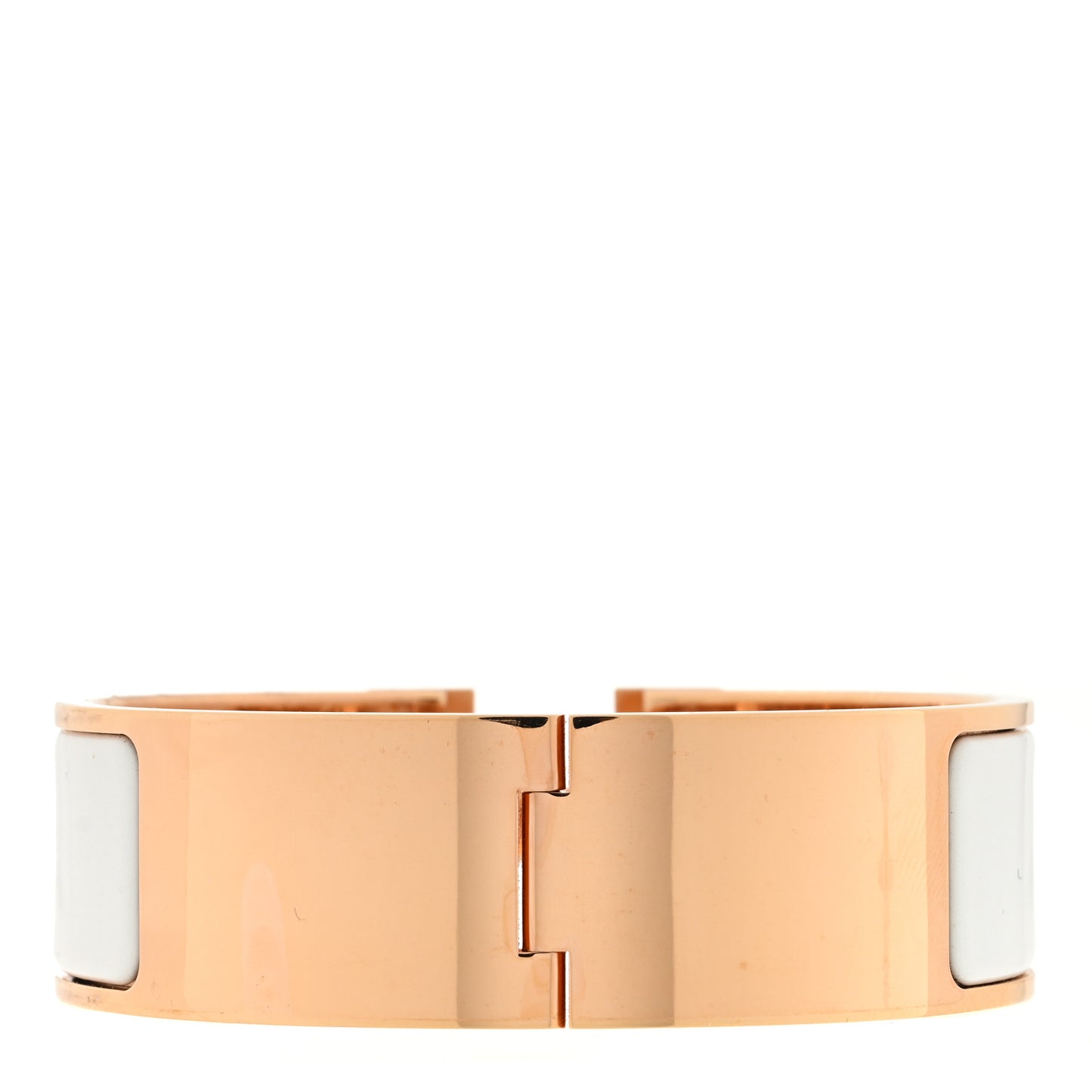 Enamel Wide Clic Clac H Bracelet GM White White