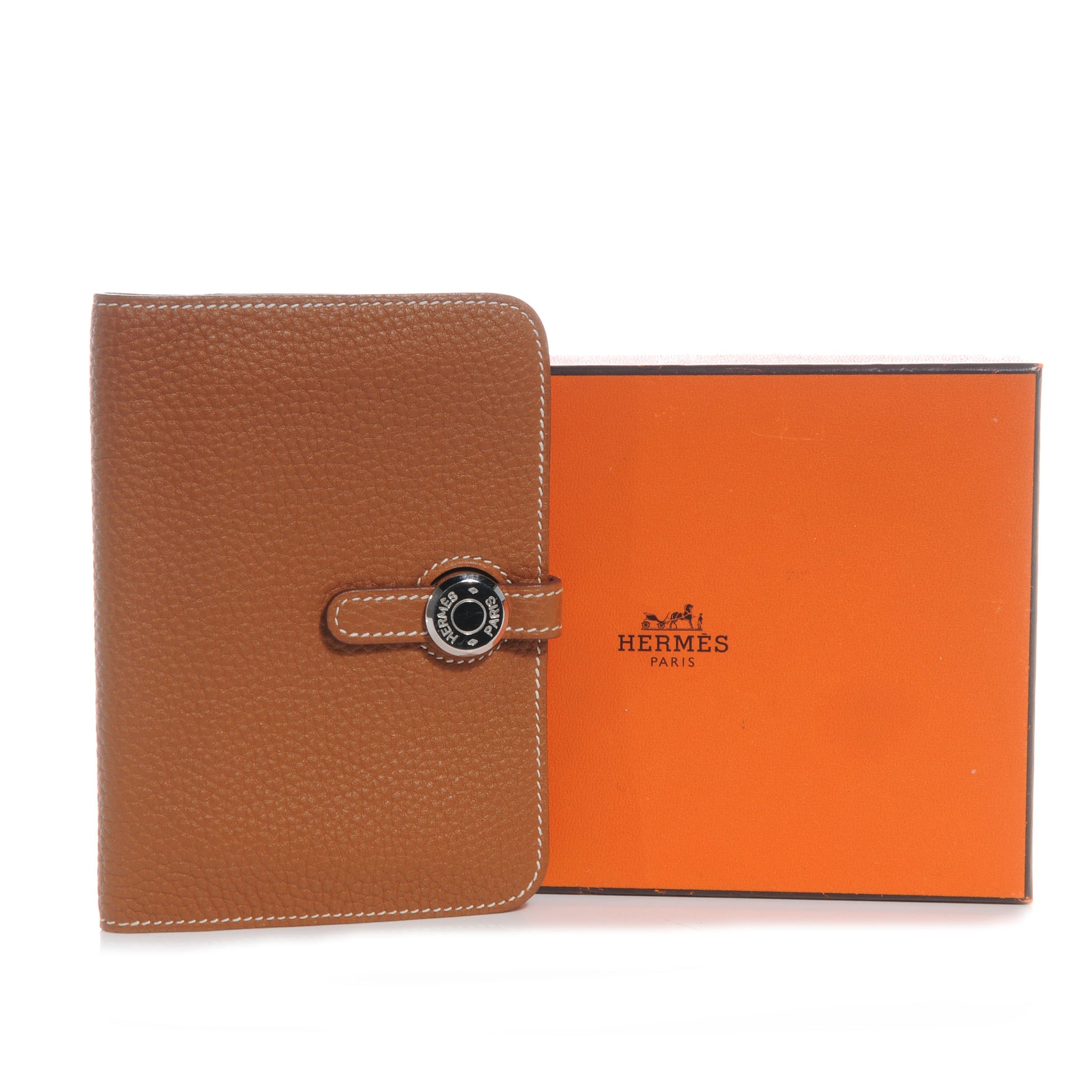 Hermes Togo Leather Combined Dogon Wallet Gold 5 of 8