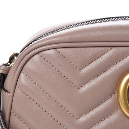 Gucci Calfskin Matelasse Small GG Marmont Chain Shoulder Bag Taupe 10 of 10