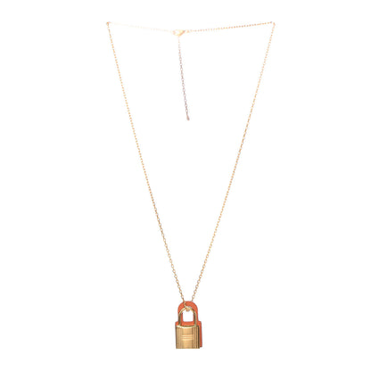 Hermes Swift Small O'Kelly Pendant Necklace Orange 3 of 7