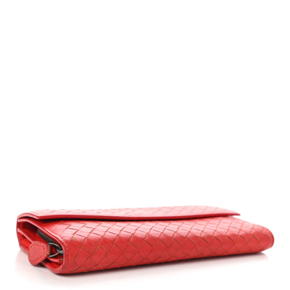 Bottega Veneta Nappa Intrecciato Continental Wallet Red 4 of 19
