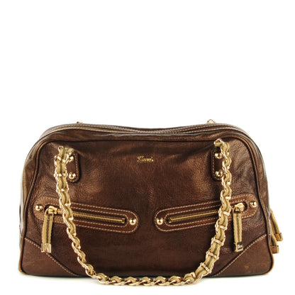 Gucci Metallic Capri Large Bowler Bronze 1 of 8