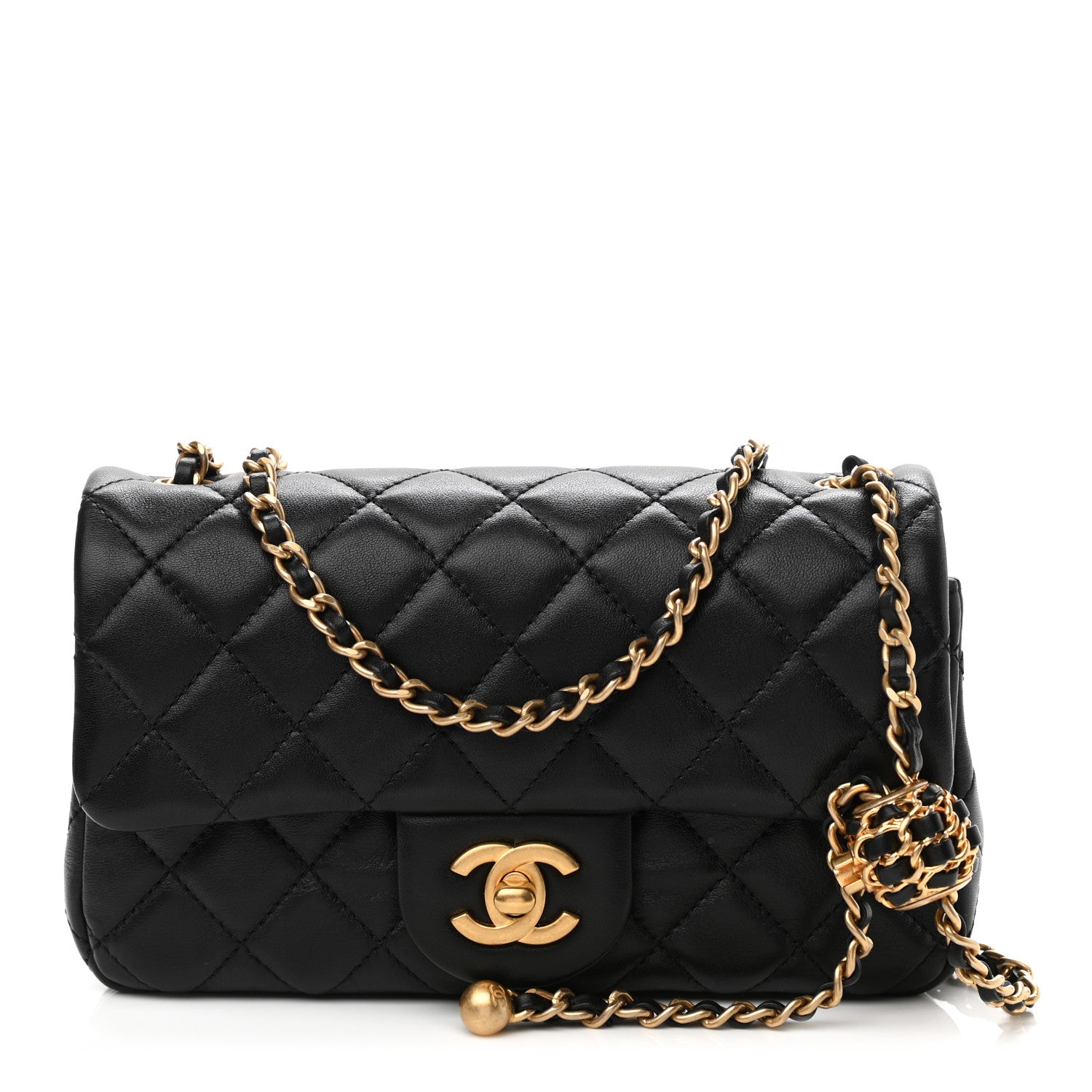 Chanel Lambskin Quilted Mini Rectangular Pearl Crush Flap Black 1 of 11