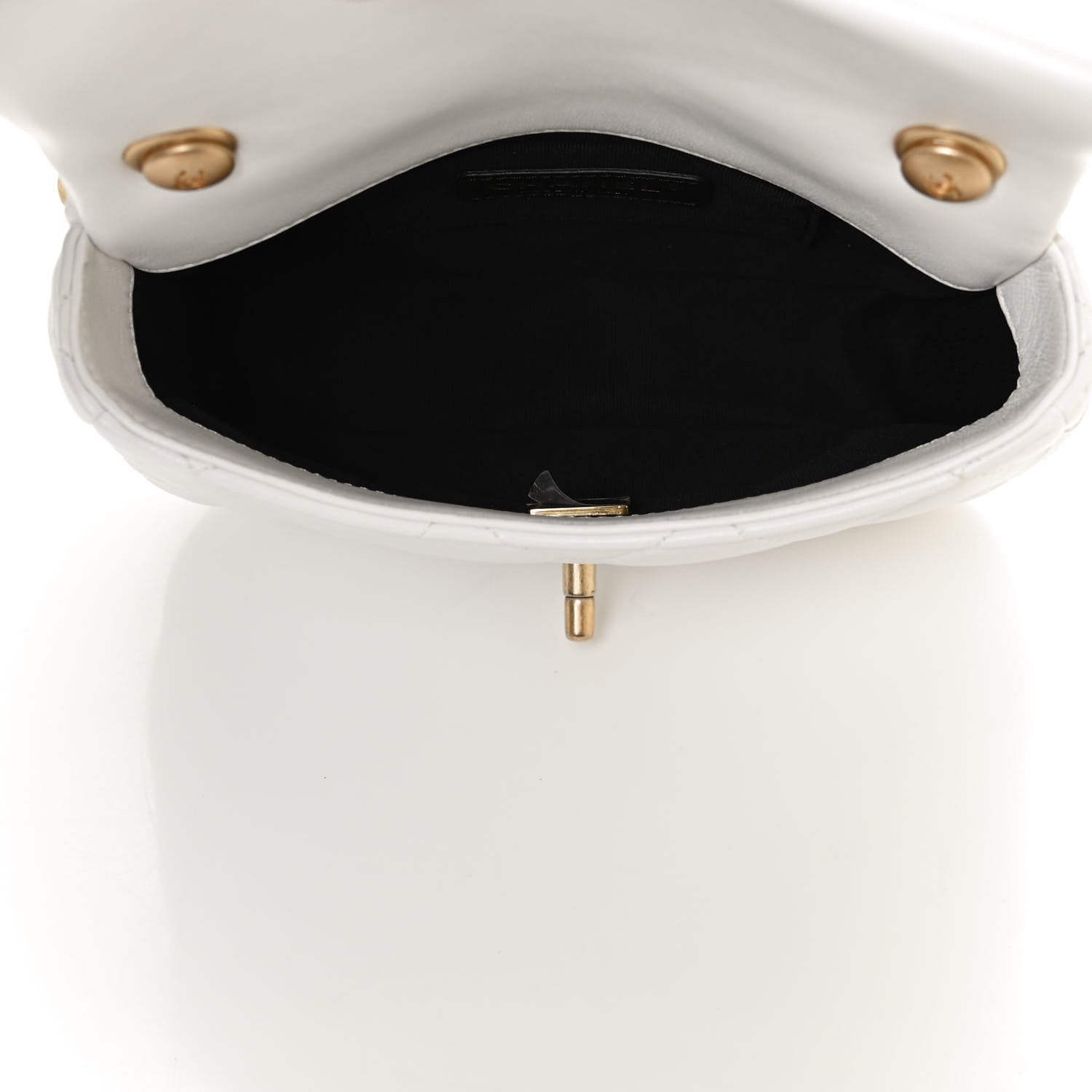 Chanel Lambskin Quilted Mini Lacquered Chain Flap White 6 of 9