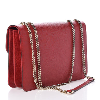 Gucci Dollar Calfskin Interlocking G Shoulder Bag Red 3 of 10