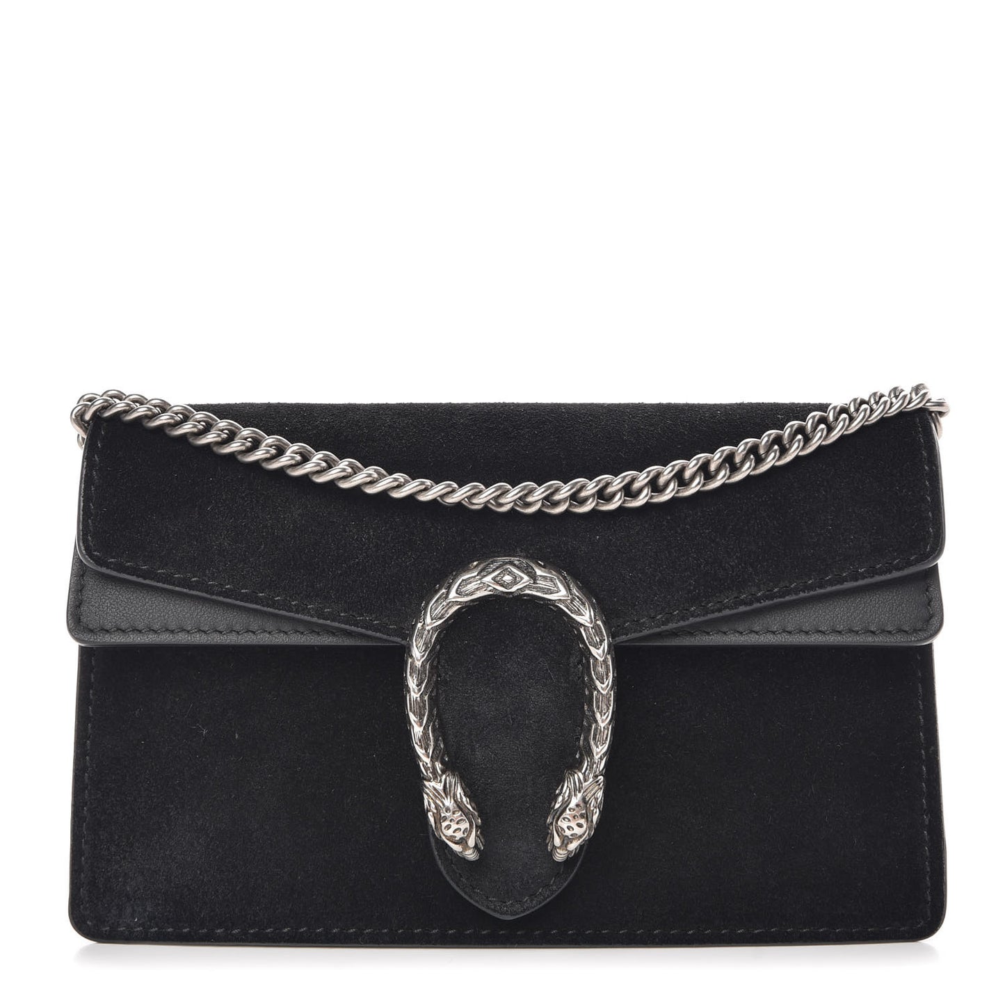 Suede Super Mini Dionysus Shoulder Bag Black