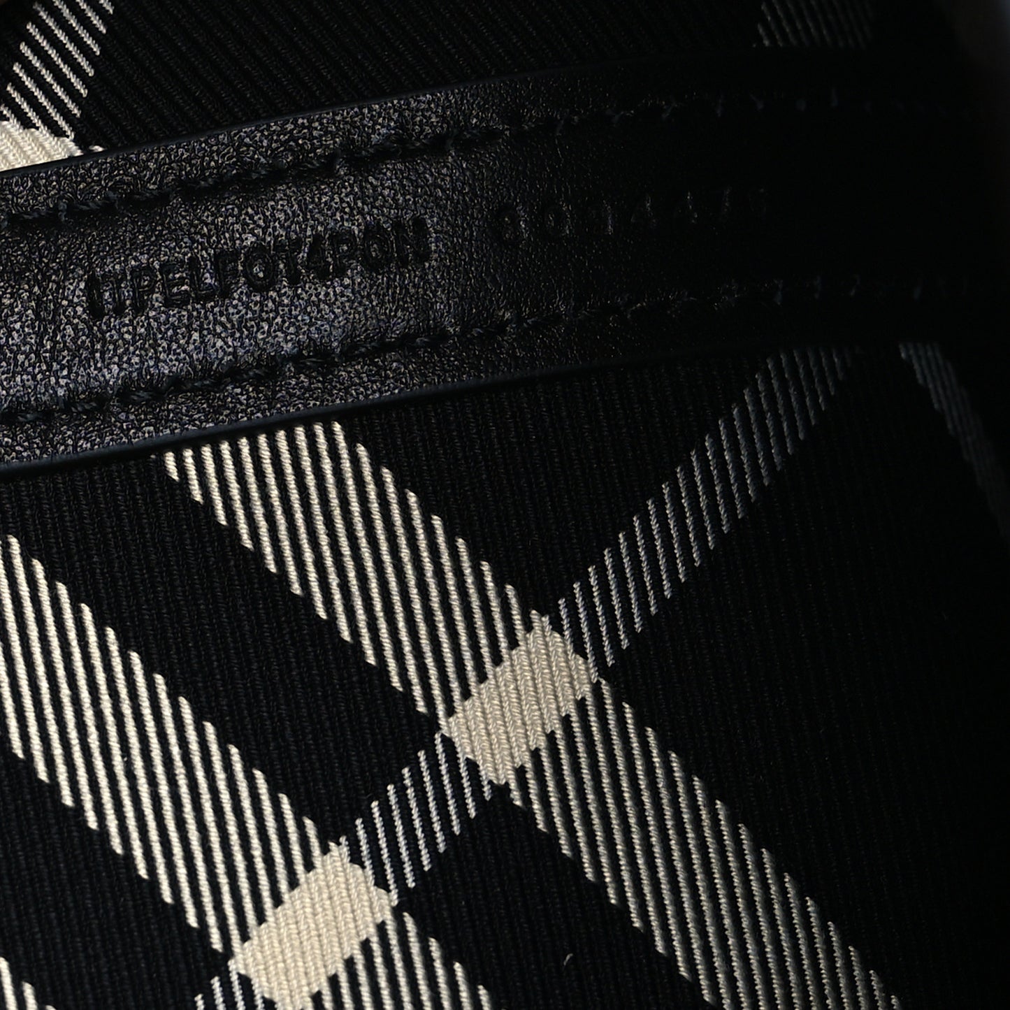 Canvas Check Large Shoulder Bag Black Calico