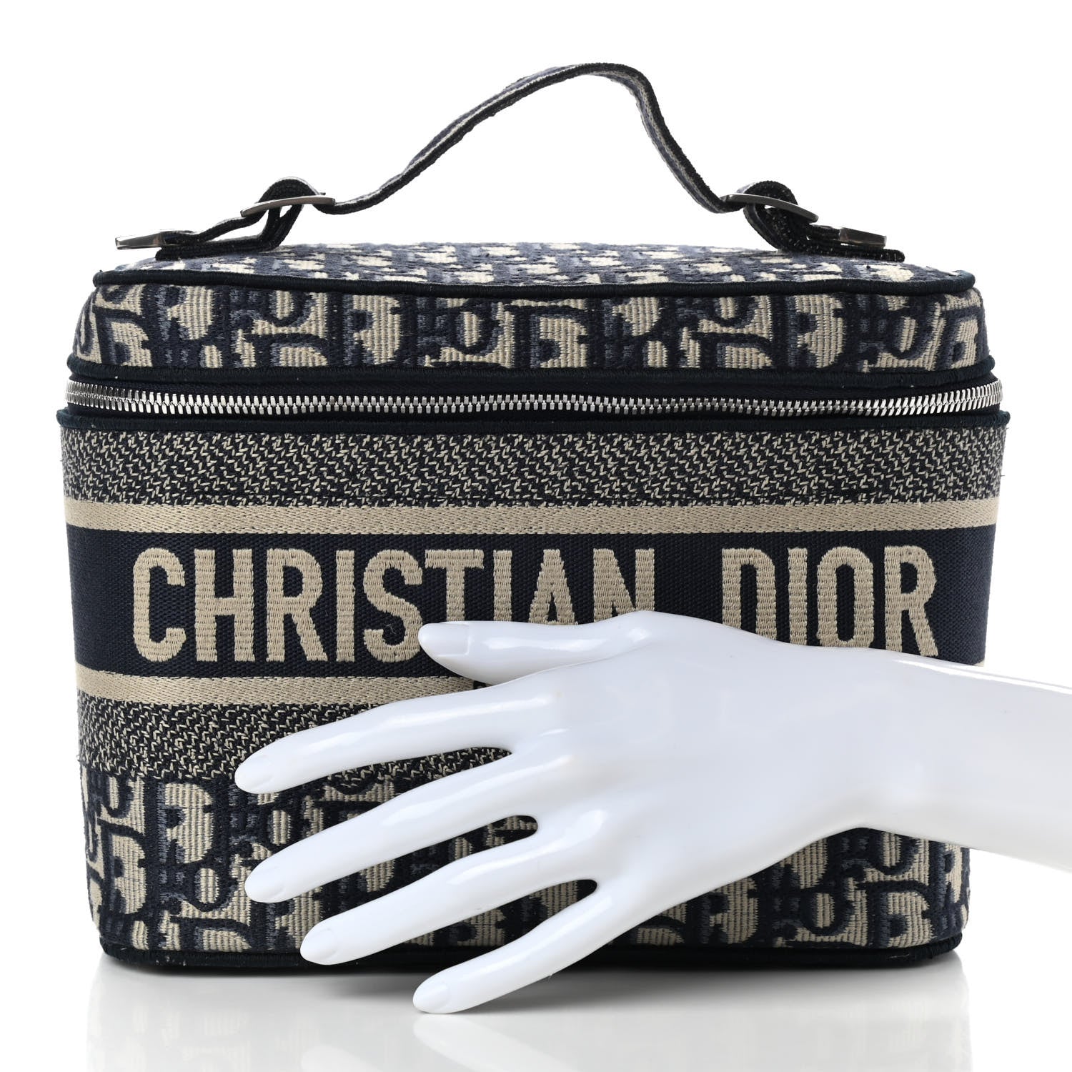 Christian Dior Oblique Diortravel Vanity Case Blue 2 of 6