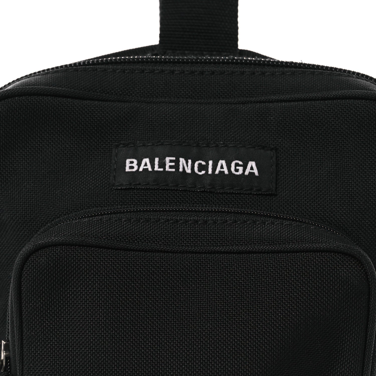 Balenciaga Nylon Logo Explorer Crossbody Messenger Bag Black 8 of 16