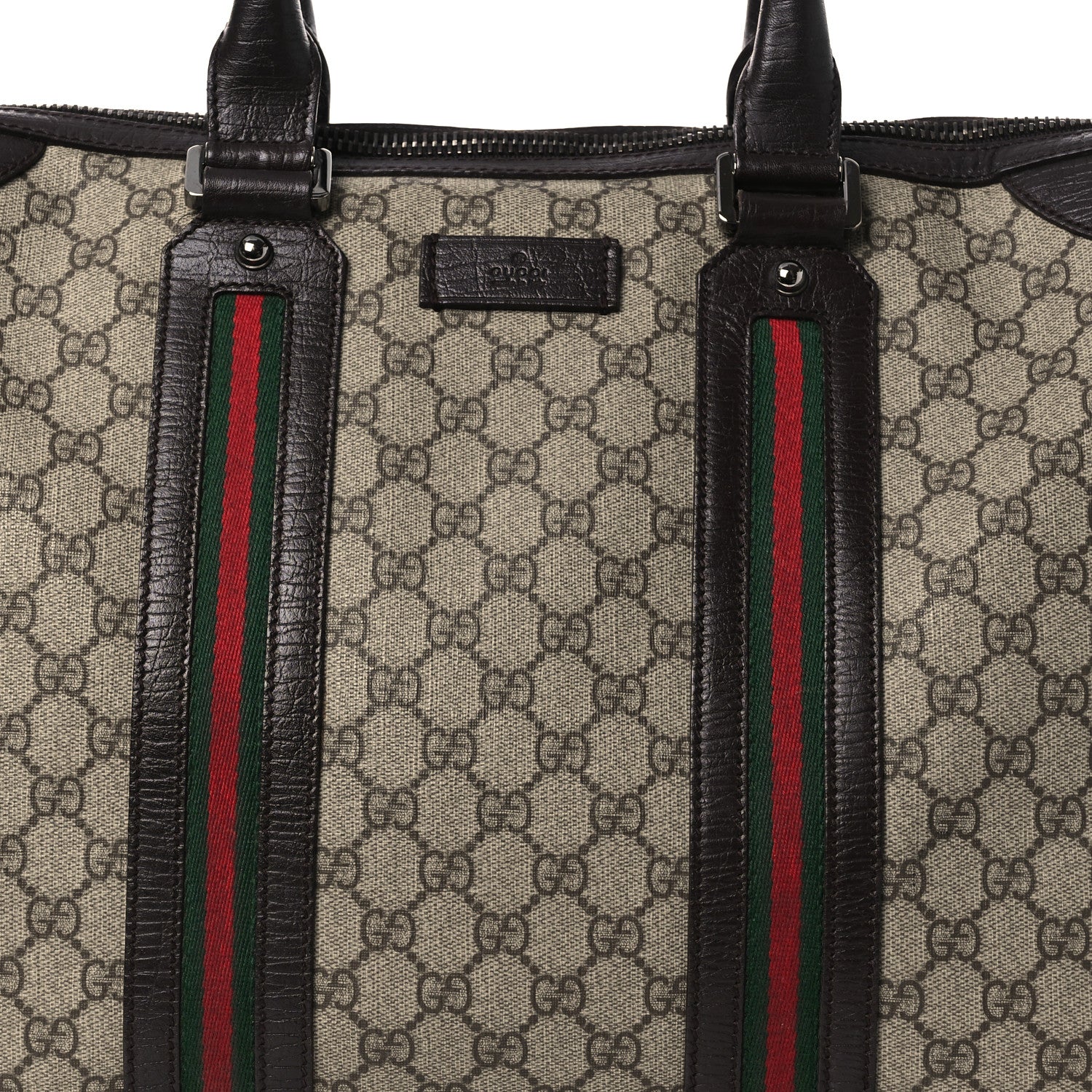 Gucci GG Plus Monogram Web Briefcase Dark Brown 1842348 – FASHIONPHILE