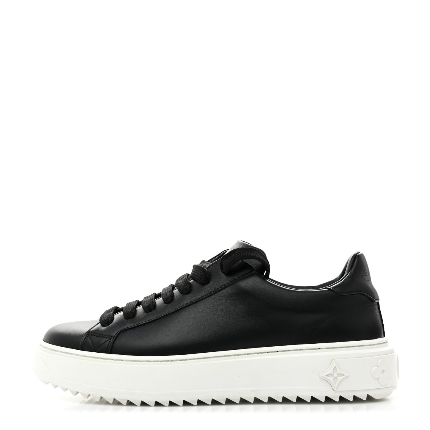 Calfskin Time Out Sneakers 37 Black