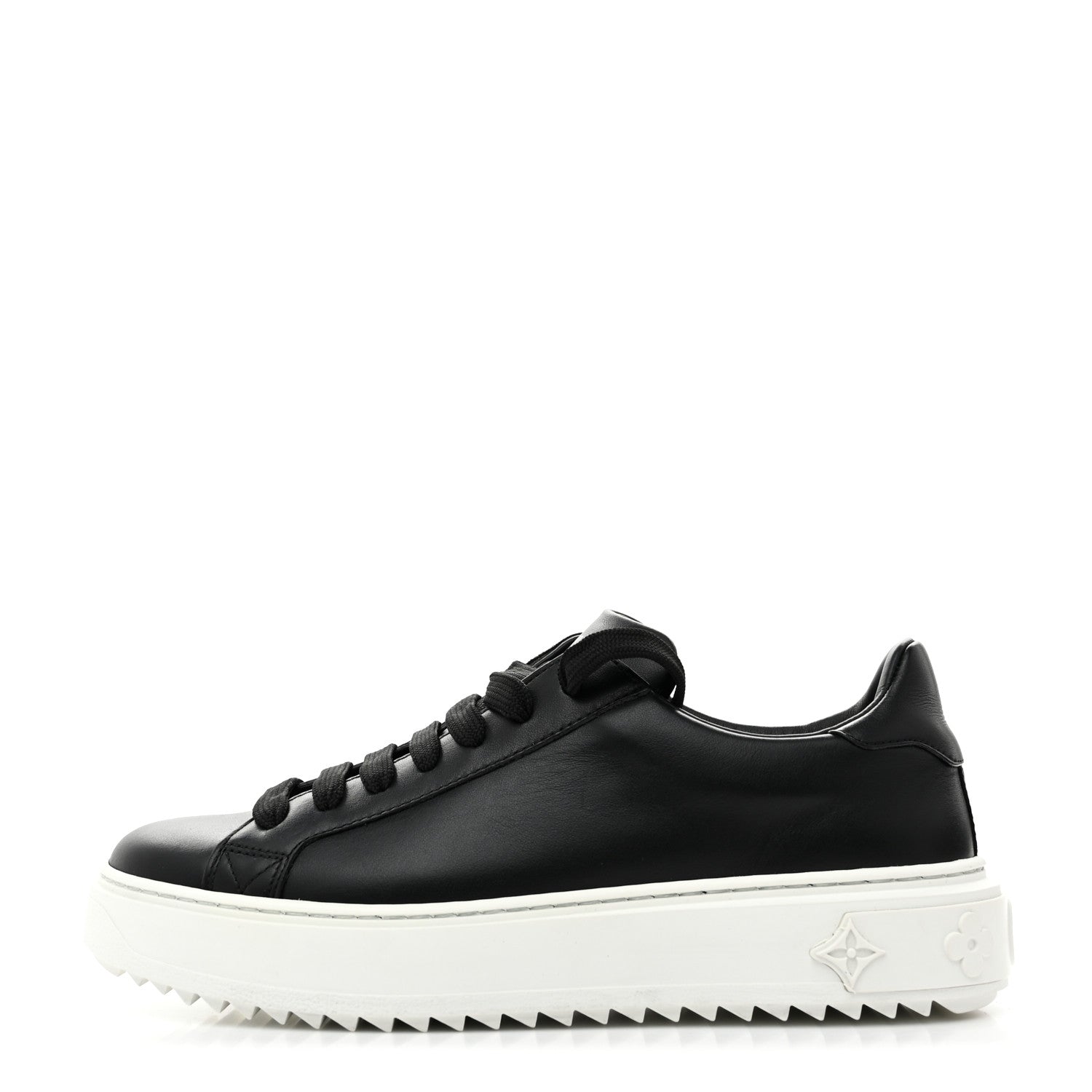 Louis Vuitton Calfskin Time Out Sneakers 37 Black 1 of 9