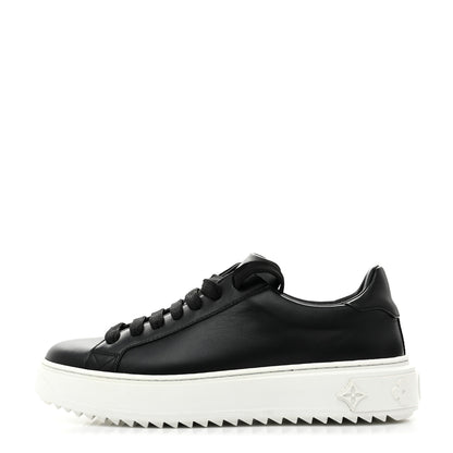 Louis Vuitton Calfskin Time Out Sneakers 37 Black 1 of 9