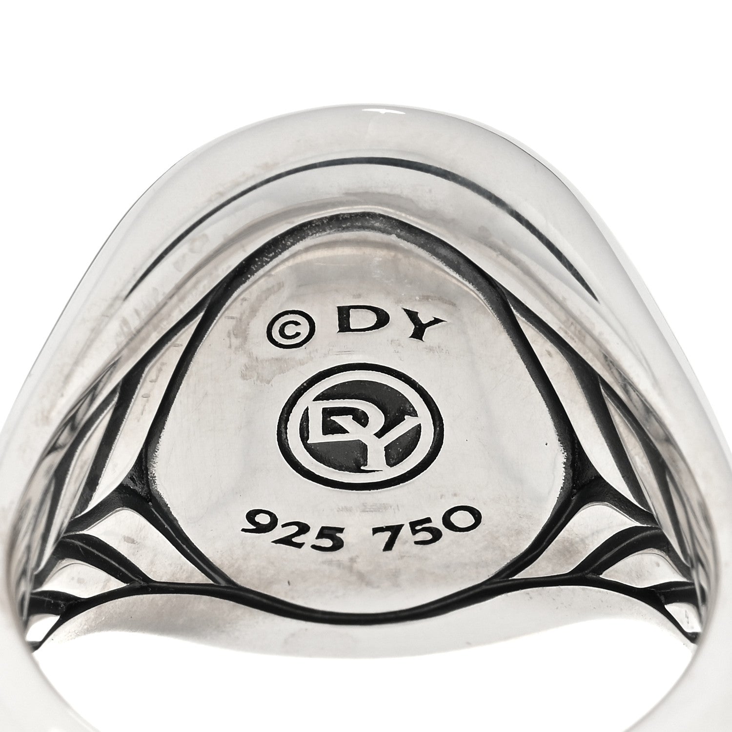 David Yurman Sterling Silver 18K Yellow Gold Petrvs Scarab Signet Ring 67 12 3 of 4