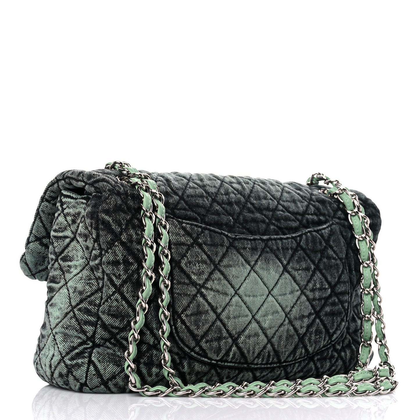 Denim Quilted Denimpression Flap Green Black
