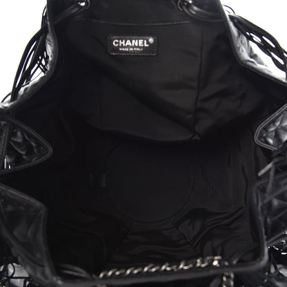Chanel Lambskin Quilted Western Baluchon Fringe Bag Black 5 of 7