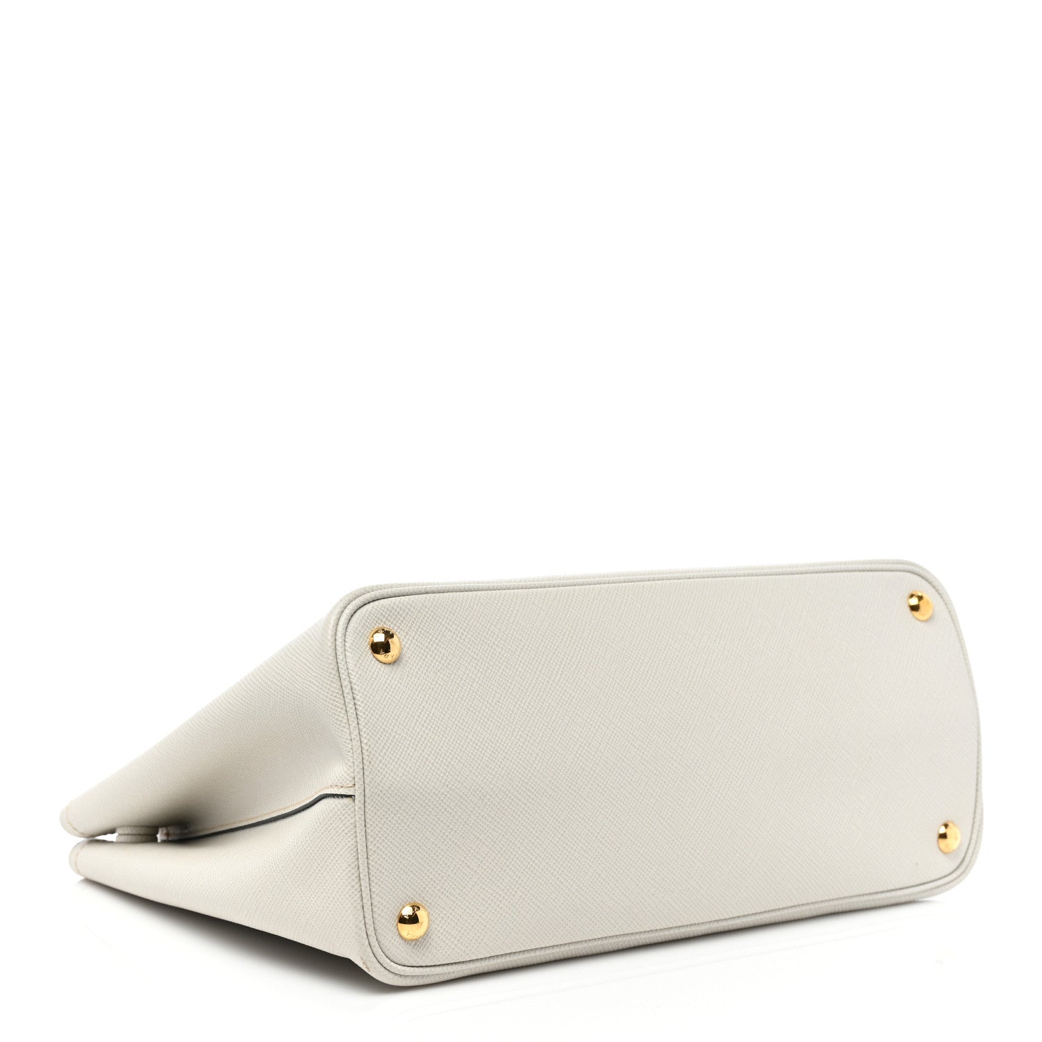 Prada Saffiano Cuir Small Double Bag Talco Fuoco 4 of 10