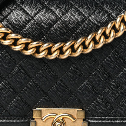 Chanel Caviar Quilted Medium Boy Flap Black 8 of 12