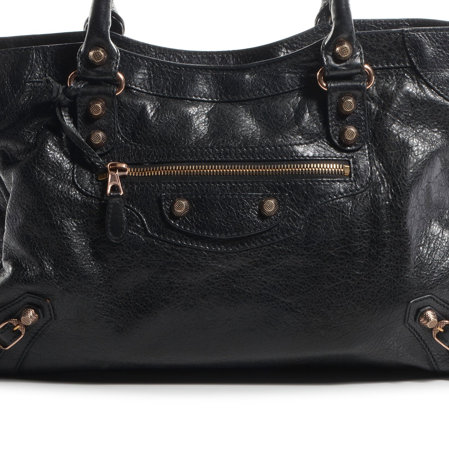 Agneau Giant 12 Rose Gold Hardware City Black