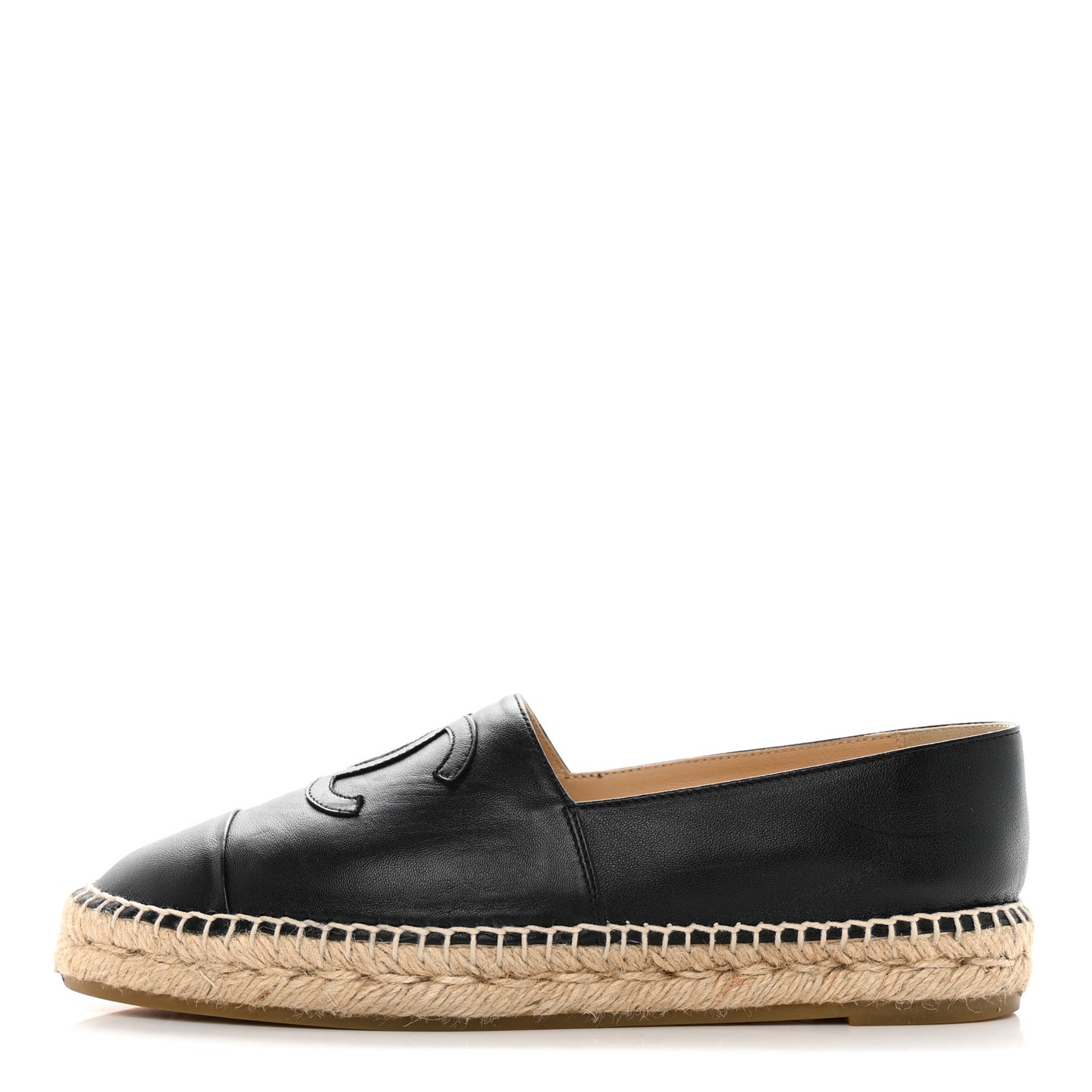 Lambskin CC Espadrilles 40 Black