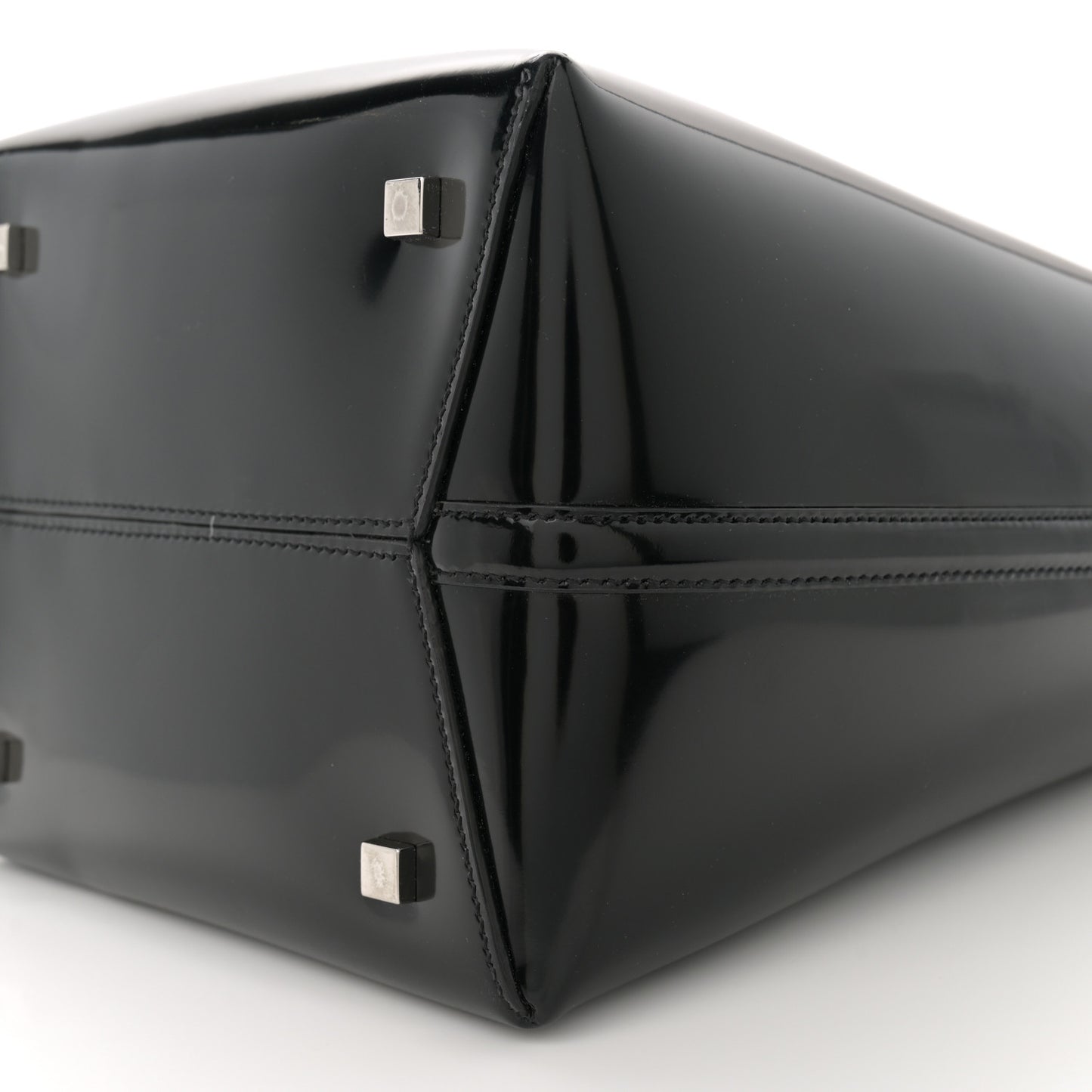 Patent Calfskin Le 37 Bucket Bag Black