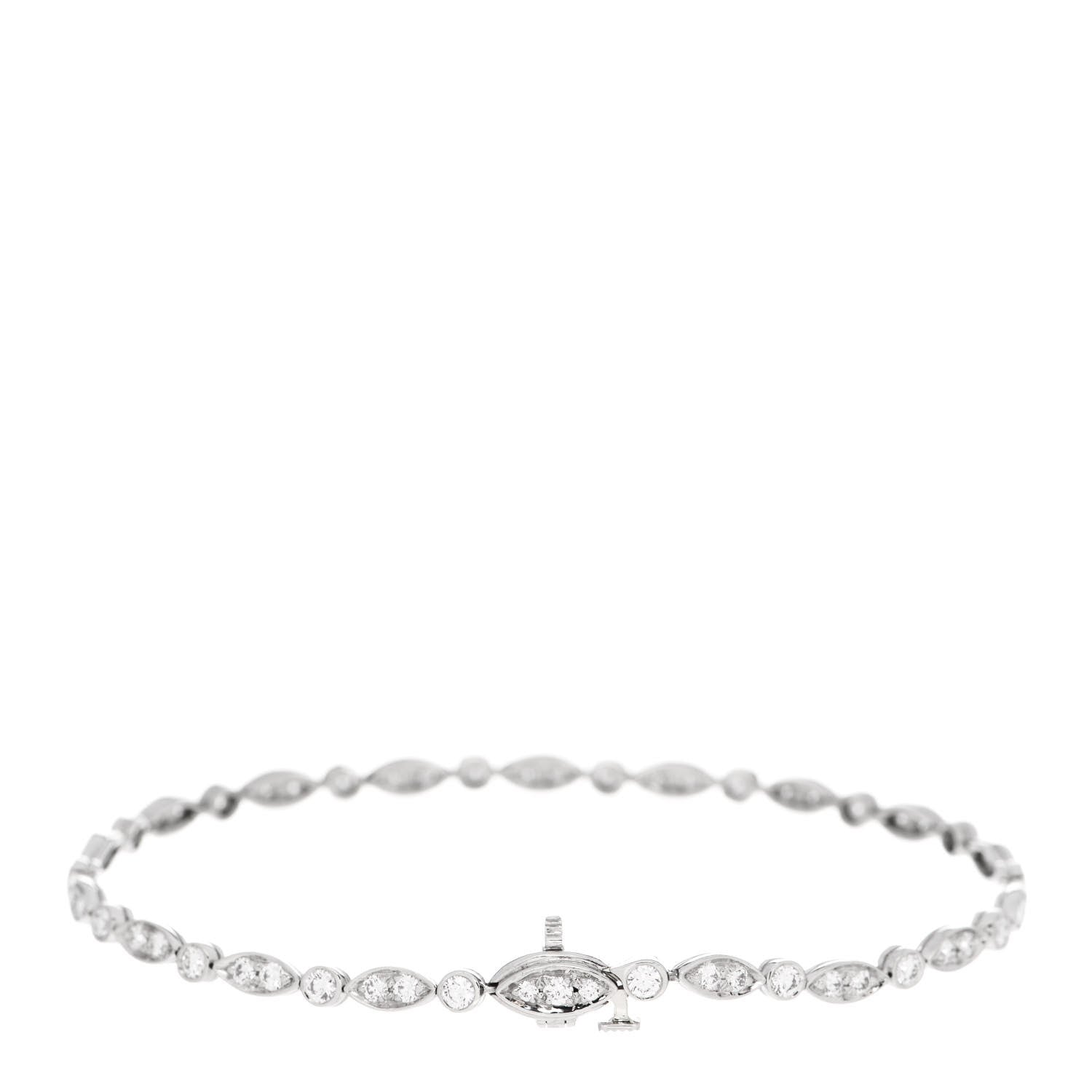 Tiffany Platinum Diamond Jazz Tennis Bracelet 2 of 4