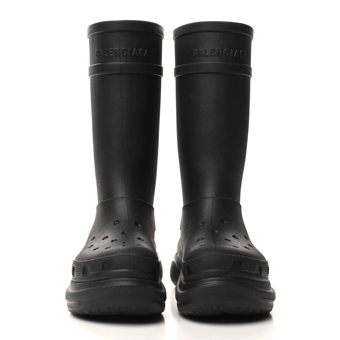 X CROCS Rubber Womens Rain Boots 41 Black