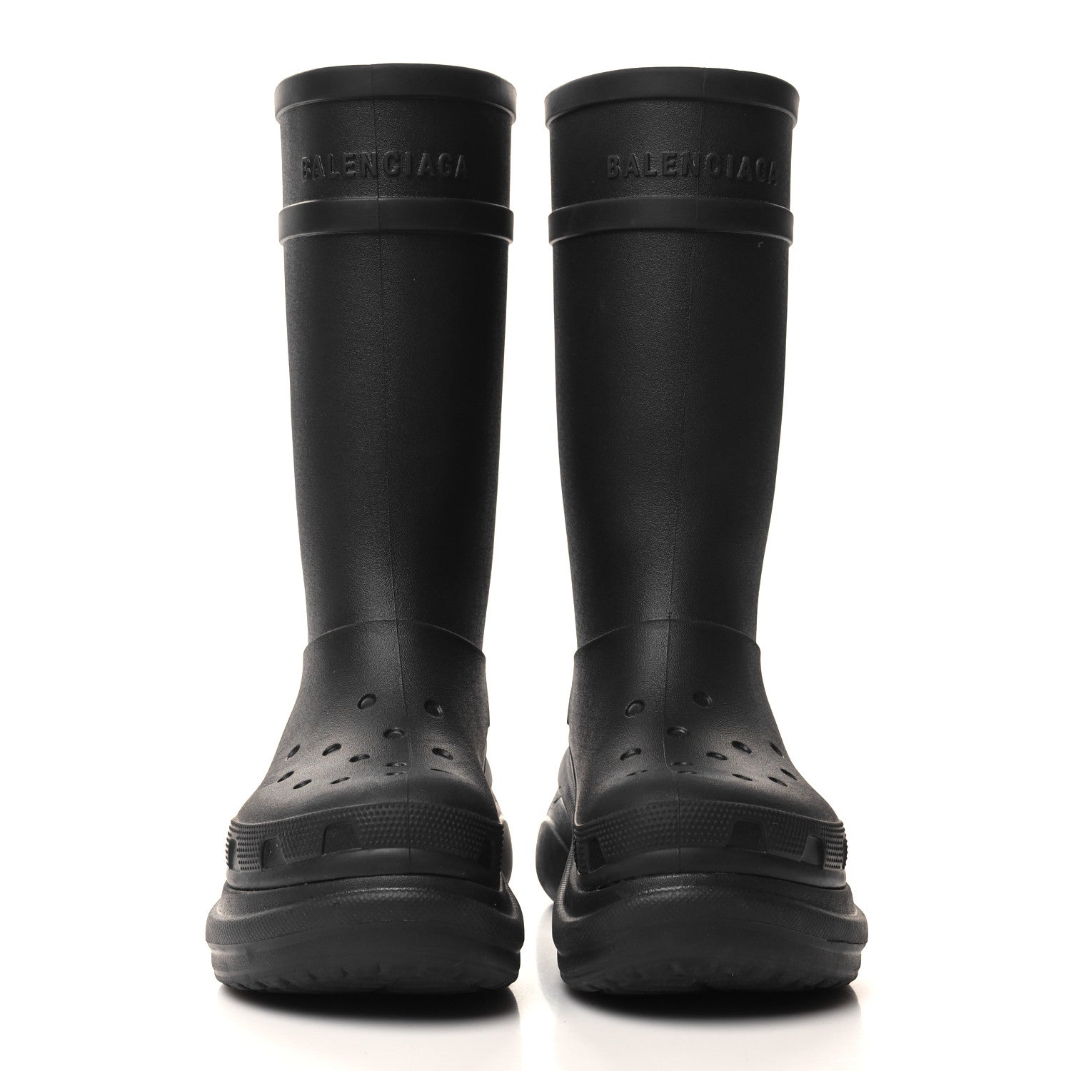 Balenciaga X CROCS Rubber Womens Rain Boots 41 Black 2 of 6