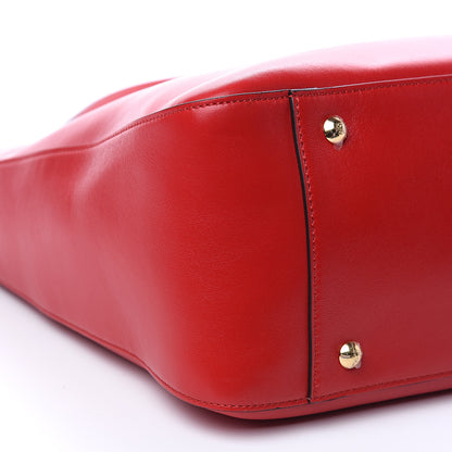 Fendi Vitello Glacier Medium FF Tote Rosso Cardinale 7 of 9