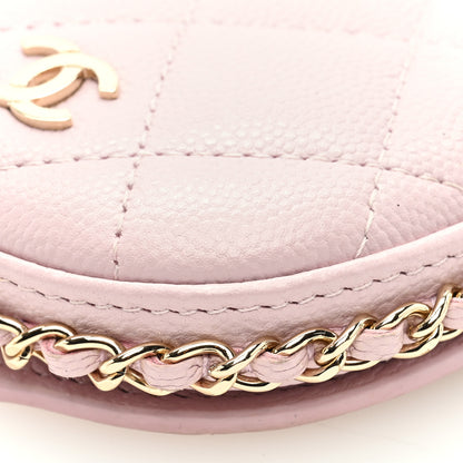 Chanel Caviar Quilted Tray Coin Purse With Chain Pink 8 of 8