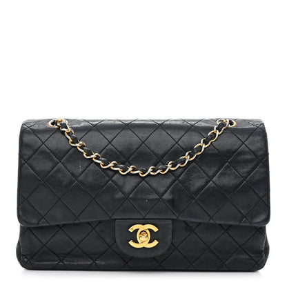 Chanel Lambskin Quilted Medium Double Flap Black 1 of 15