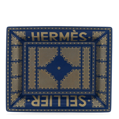 Hermes Porcelain Sellier Change Tray Bleu Roi 1 of 3