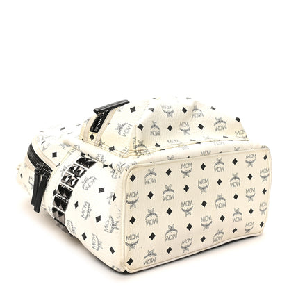 MCM Visetos Medium Side Studs Stark Backpack White 4 of 11
