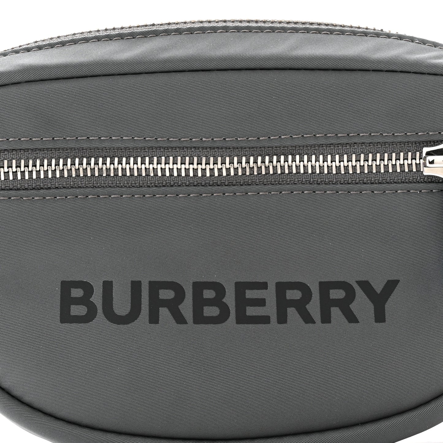 Econyl Logo Print Small Cannon Bum Bag Charcoal Grey