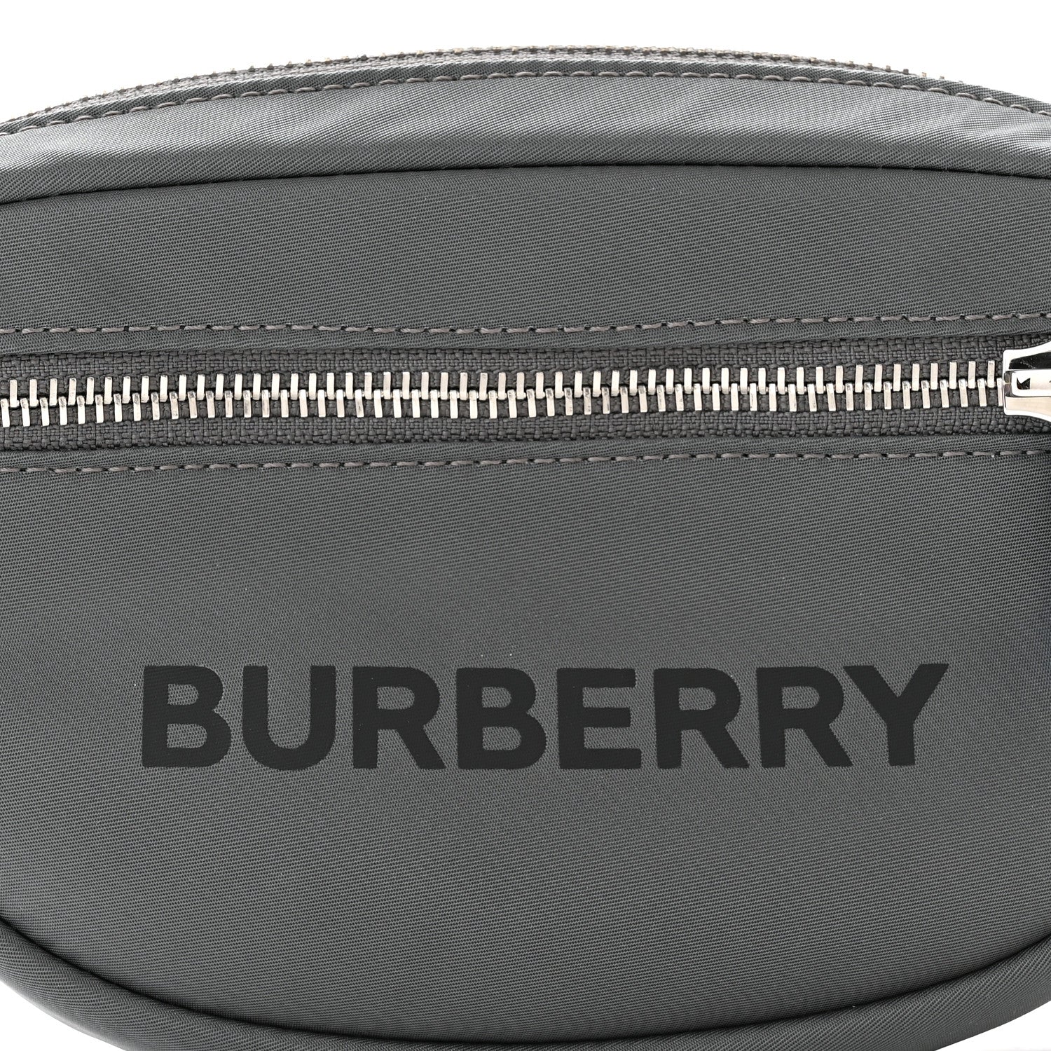 Burberry Econyl Logo Print Small Cannon Bum Bag Charcoal Grey 7 of 9