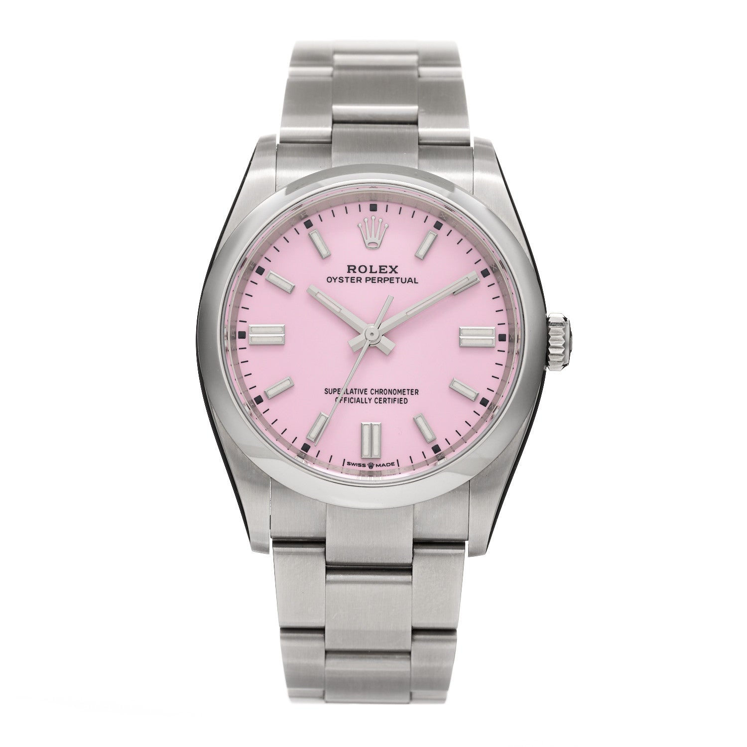 Rolex Stainless Steel 36mm Oyster Perpetual Watch Candy Pink 126000 1 of 5