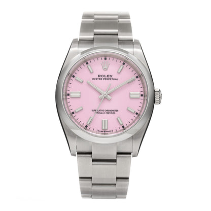 Rolex Stainless Steel 36mm Oyster Perpetual Watch Candy Pink 126000 1 of 5