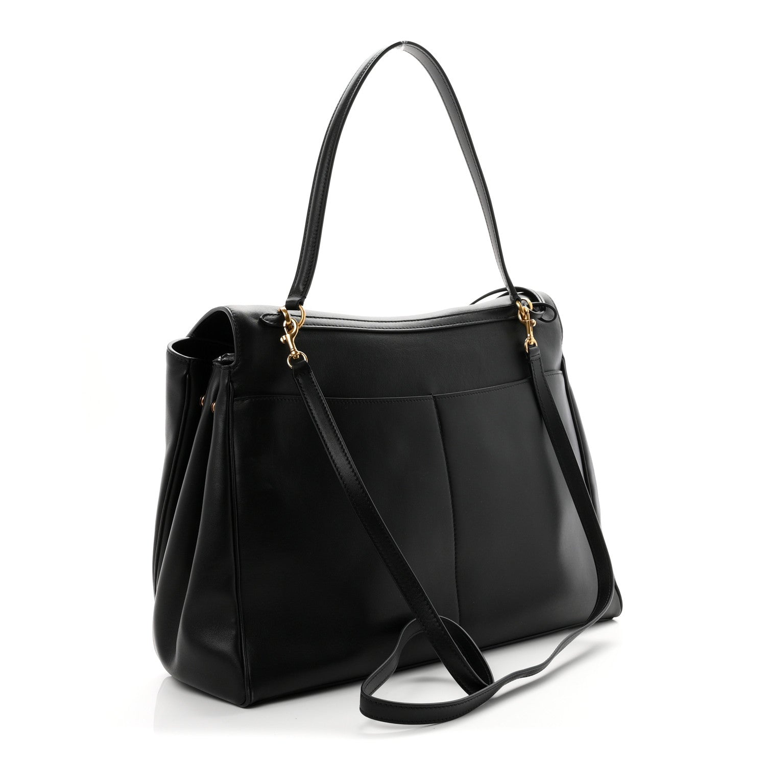 Balenciaga Smooth Calfskin Large Rodeo Top Handle Handbag Black 3 of 9
