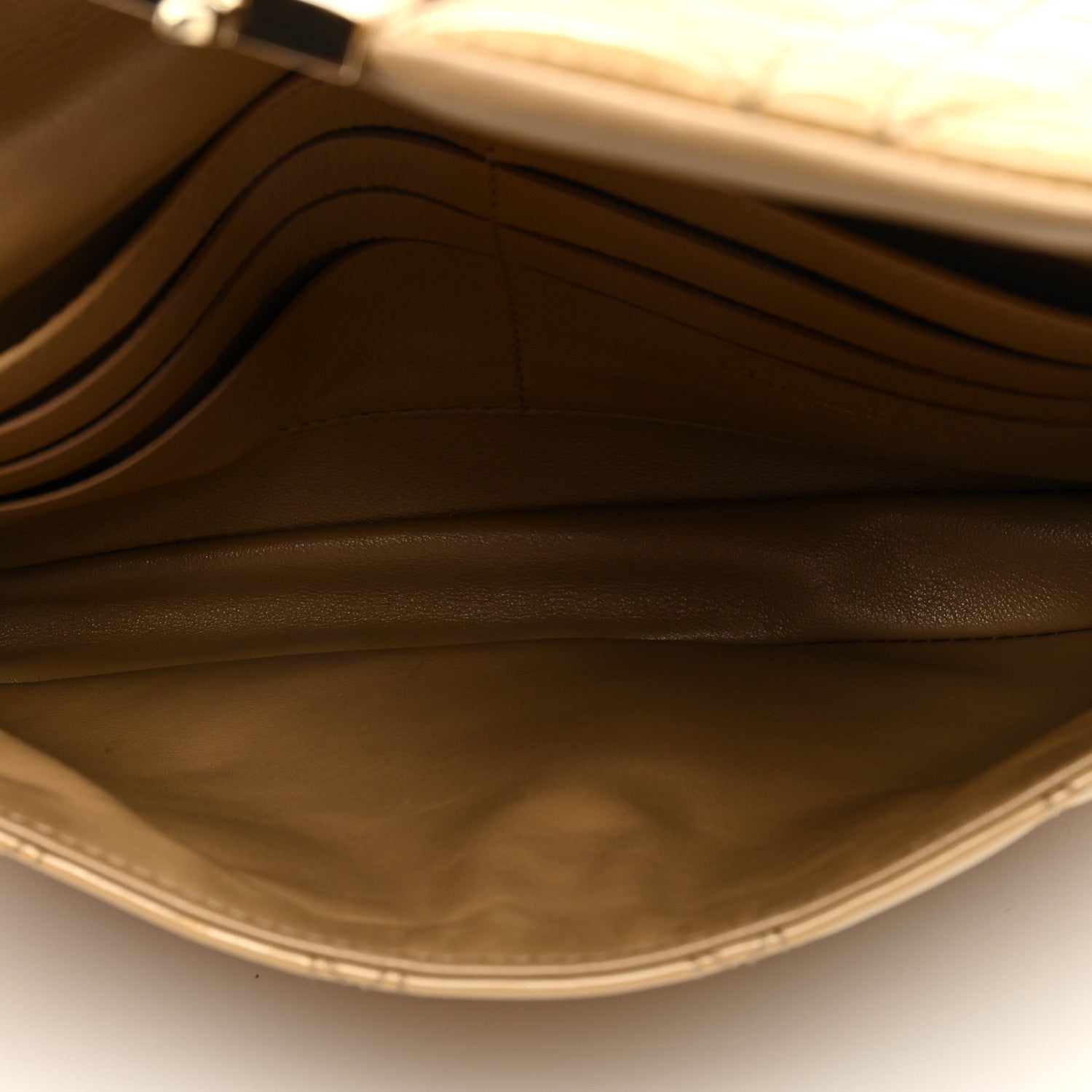 Christian Dior Patent Cannage New Lock Pouch Beige 4 of 7