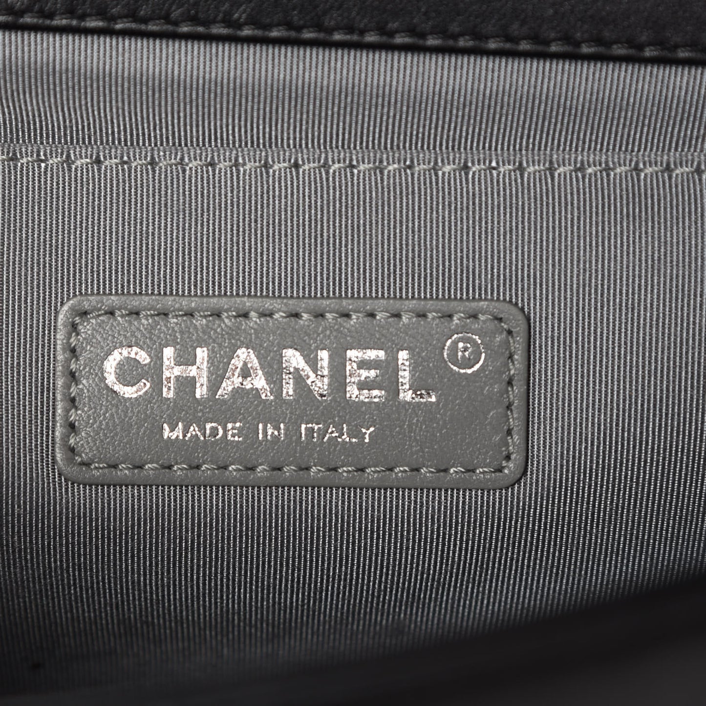Metallic Calfskin Quilted Medium Boy Flap Black