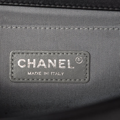 Chanel Metallic Calfskin Quilted Medium Boy Flap Black 6 of 15