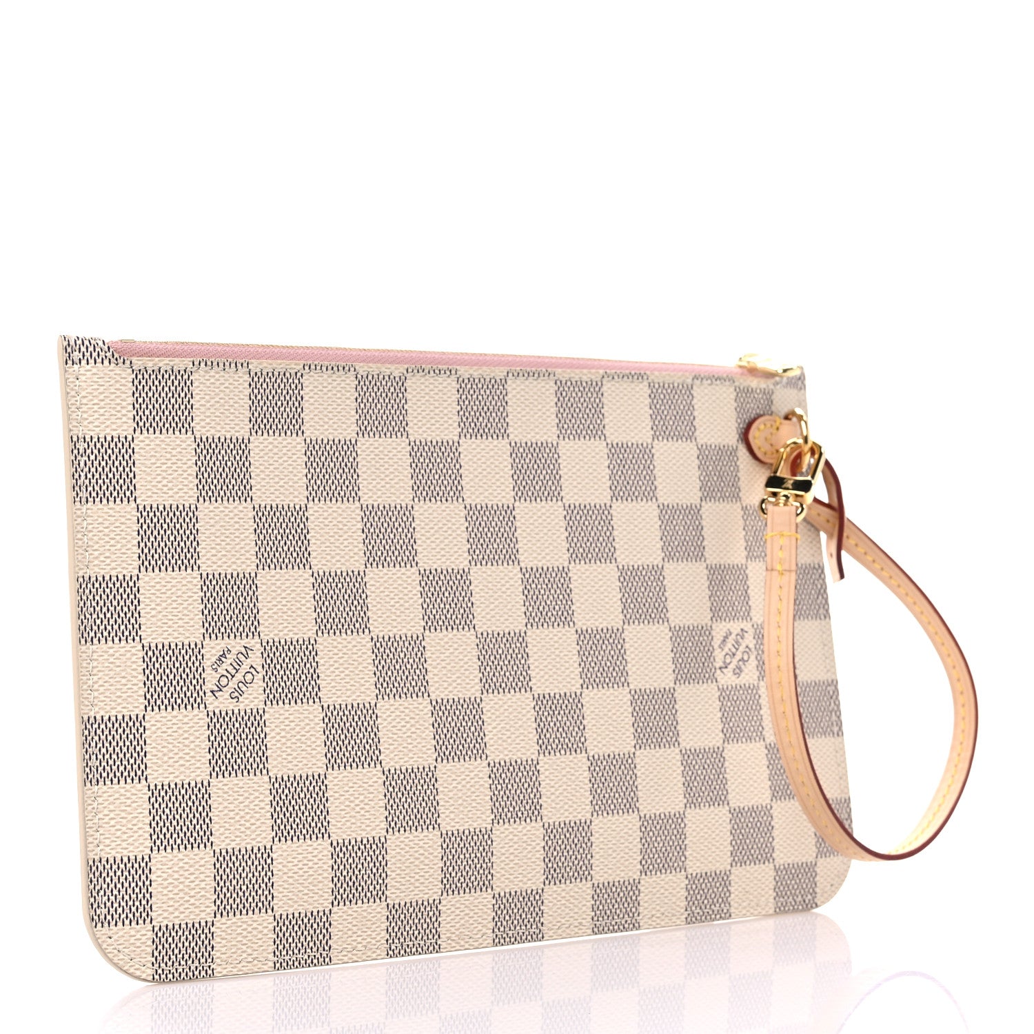 Louis Vuitton Damier Azur Neverfull MM GM Pochette Rose Ballerine 3 of 6